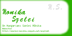 monika szelei business card