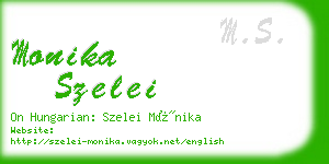 monika szelei business card